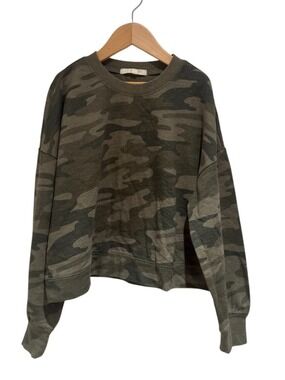 Z-SUPPLY green camouflage boxy lightweight sweatshirt - size 7/8